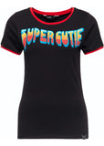 Queen Kerosin Super Cutie Girly T-Shirt Zwart