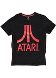 Retro Games Heren Atari Red Logo T-Shirt Zwart