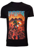 Retro Games Heren Doom Classic Boxart T-Shirt Zwart