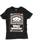 Retro Games Heren Space Invaders Glowing T-Shirt Zwart