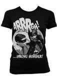 Retro Movies Batman Wrong Number Girly T-Shirt Zwart