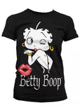 Retro Movies Betty Boop Poster Girly T-Shirt Zwart