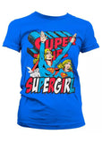 Retro Movies DC Comics Supergirl Girly T-Shirt Blauw