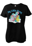 Retro Movies My Little Pony Washed Girly T-Shirt Zwart