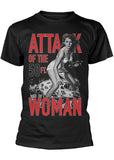 Retro Movies Attack Of The 50ft Woman T-Shirt Zwart