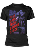 Retro Movies They Came From Beyond Space T-Shirt Zwart