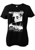 Retro Movies Pet Semetary Poster Girly T-Shirt Zwart