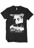 Retro Movies Pet Semetary Poster T-Shirt Zwart