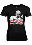Retro Movies Hannibal The Cannibal Girly T-Shirt Zwart