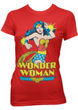 Retro Movies Wonder Woman Girly T-Shirt Rood
