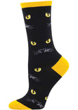 Socksmith Eyeing You Cat Sokken Zwart