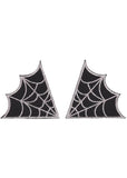 Sourpuss Spiderweb Collar Patch Set Zilver