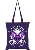 Succubus Gifts Crazy Bat Lady Purple Tote Tas Paars