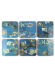 Succubus Art Almond Blossom van Gogh Set van 6 Onderzetters