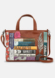 Succubus Bags Books Shakespeare Bookworm Leren Grab Tas Bruin