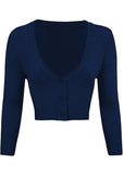 Succubus Clothing Retro Korte 50's Cardigan Navy