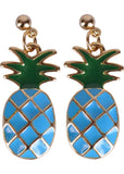 Succubus Pineapple Glossy Oorbellen Licht Blauw