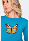 Voodoo Vixen Butterfly Truitje Blauw