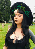 Witchwood Medusa Web XL Vegan Vilt Hoed Zwart